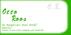 otto roos business card